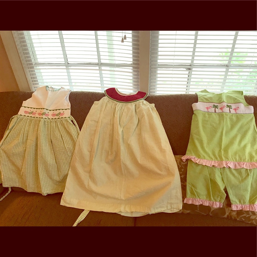 Lot of girls size 5 smocked dresses